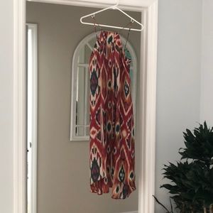 Anthropologie High-low, high neck, silk dress, SX